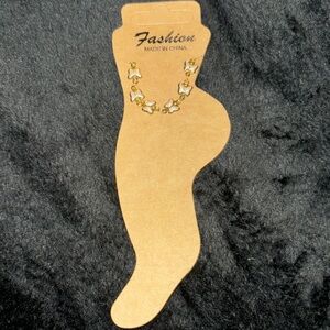 Gold butterfly anklet